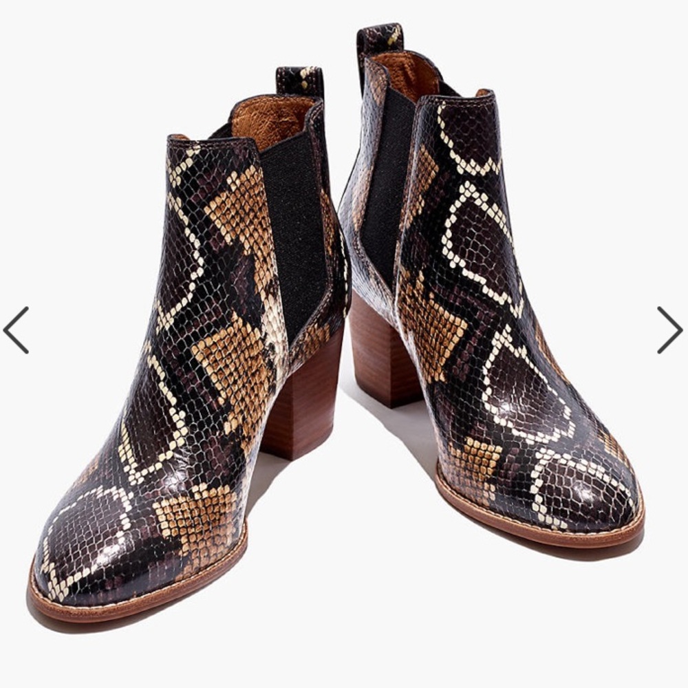 Madewell The Regan Boot in Snake Embossed Leather